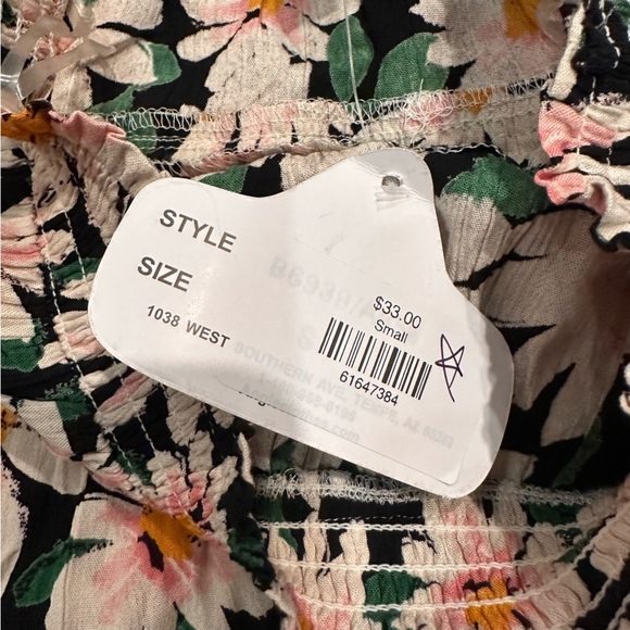 NEW Angie Juniors Floral Print Tiered Ruffle Mini Skirt Sz S Daisy Pink Coquette - Picture 8 of 10